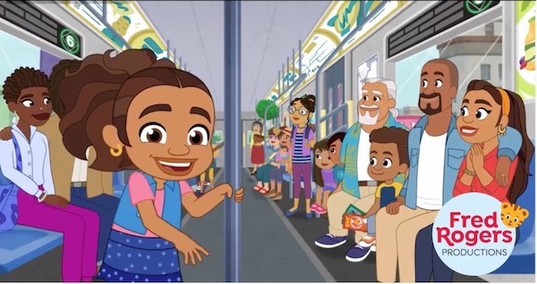 
Alma se encuentra dentro de un vagón de metro. Ella agarra un poste ubicado en el medio del auto. Frente a ella, su familia está sentada junto a una ventana.
