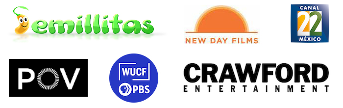 logos de Semillitas, New Day Films, Canal 22, POV, WUCF y Crawford Entertainment